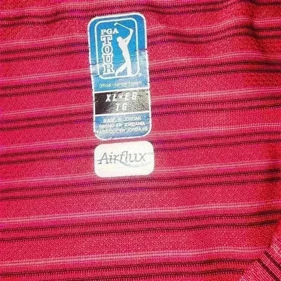 PGA Tour Red Polo Xl - Picture 3 of 4